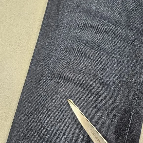 Paige Jeans Womens 27 Manhattan Bootcut Dark Wash Stretch Kolbie Whiskering - Picture 3 of 14